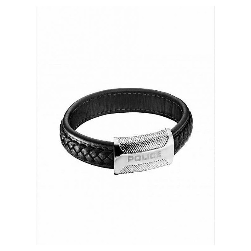 Bracelet Homme Police Noir PJ.25537BLB/01-S