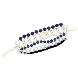 Bracelet Pilgrim 29153-6202 Femme Argent et Bleu