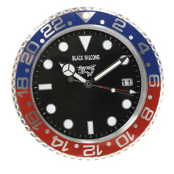 Horloge BLACK FALCONS Bleu et Rouge