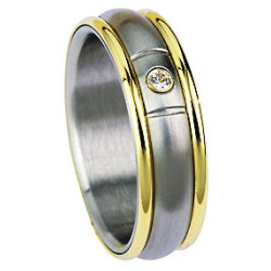 Bague Jourdan Bijoux MB 75 Femme Doré et Argent