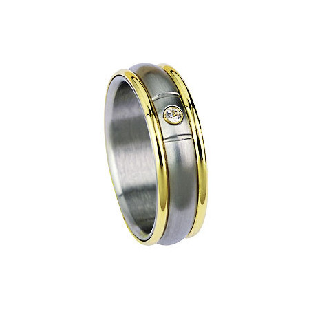 Bague Jourdan Bijoux MB 75 Femme Doré et Argent