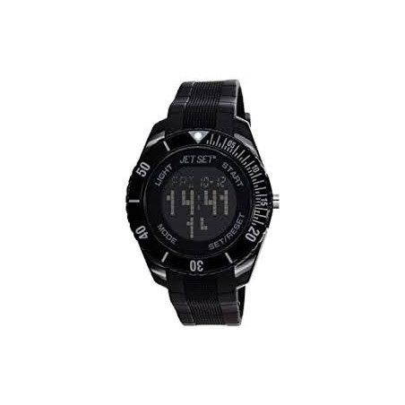 Montre digital silicone noir JET SET J93491-10