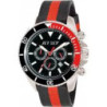 Montre homme tissu bicolore noir-rouge JET SET J21203-11